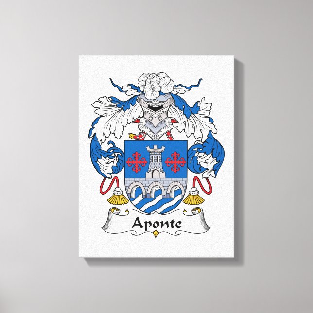 Aponte Family Crest Canvastryck (Framsida)
