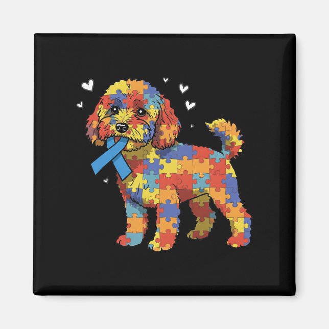 Apoo Pussel Autism Medvetenhet Autistiska Kvinnors Magnet (Framsidan)