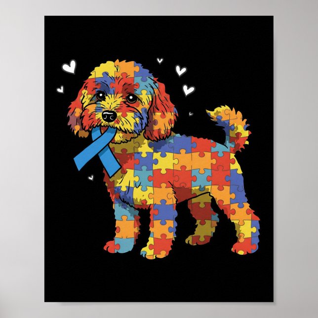 Apoo Puzzle Autism Awareness Autistic Womens Manar Poster (Framsidan)