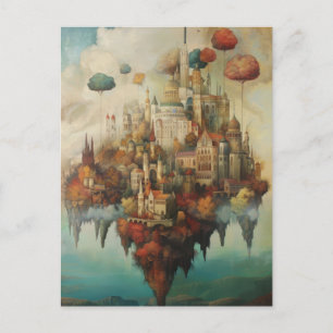 Apophenic Luft Castle - Surreal Fantasy Fine Art Vykort