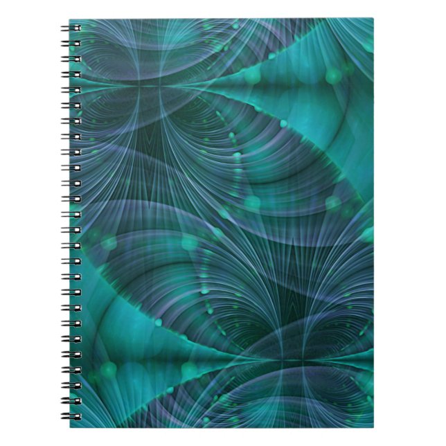 Apophysis Fraktal Konst I - blå Anteckningsbok (Framsidan)