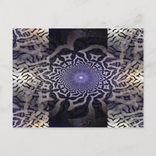 APOPHYSIS-fraktaldekor Svart violett Vykort