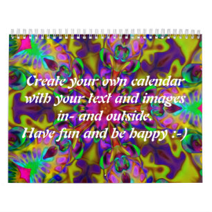 Apophysis Kaleidoscope II + din text och bilder Kalender