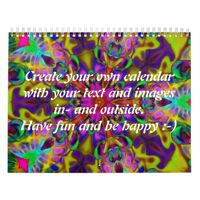 Apophysis Kaleidoscope II + din text och bilder Kalender (Omslag)
