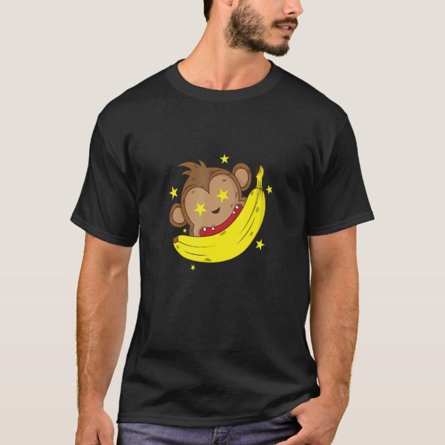 Apor är Beroende för bananer T Shirt (Framsida)