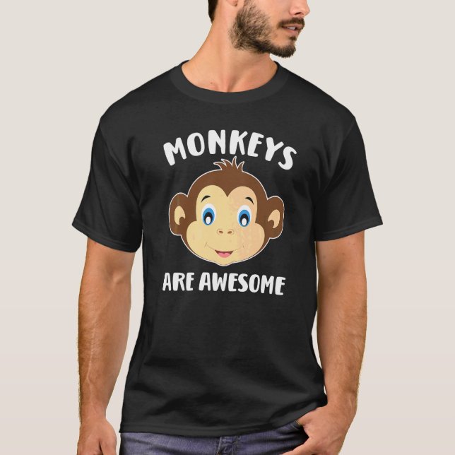 Apor är fantastiska t shirt (Framsida)