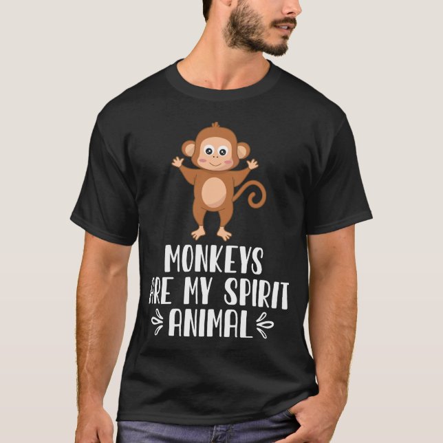 Apor är mitt spritdjur t shirt (Framsida)