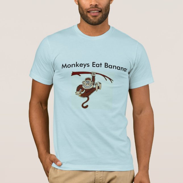 Apor äter bananer tee shirt (Framsida)