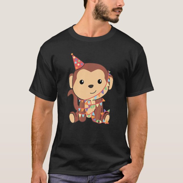 Apor För barn A Birthday T Shirt (Framsida)