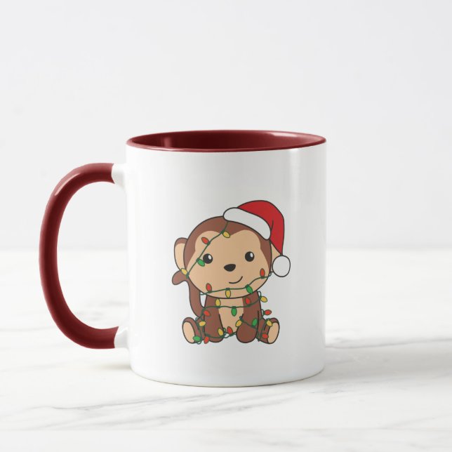 Apor från apa Julvinter Mugg (Vänster)