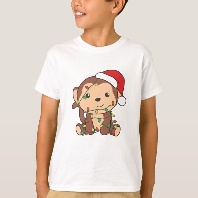 Apor från apa Julvinter T Shirt (Framsida)