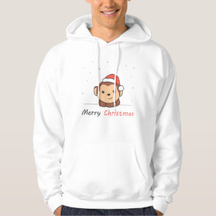 Apor från måndjuret vid jul, Snö, vintertid Hoodie
