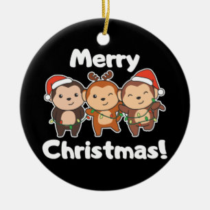 Apor God jul C Julgransprydnad Keramik