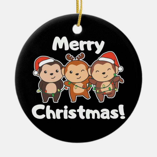 Apor God jul C Julgransprydnad Keramik (Framsidan)