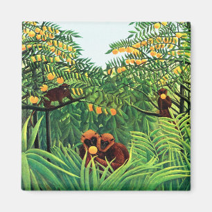 "Apor i den orange dungen" vid Henri Rousseau Magnet