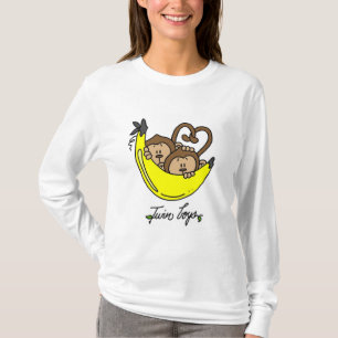 Apor kopplar samman pojkeTshirts och gåvor T-shirt