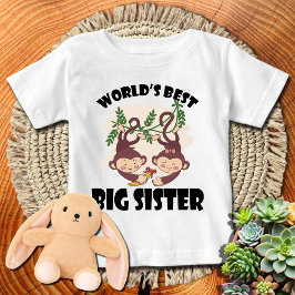 Apor på Vine Världens bästa storesyster T Shirt