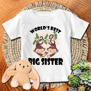 Apor på Vine Världens bästa storesyster T Shirt