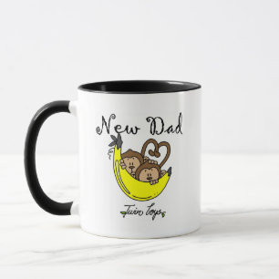 Apor Pappa i Twin Boys Tshirts och Gifts Mugg