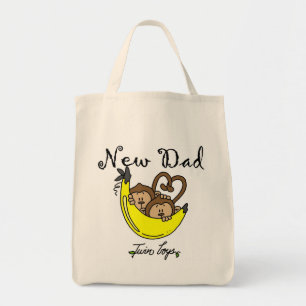 Apor Pappa i Twin Boys Tshirts och Gifts Tygkasse