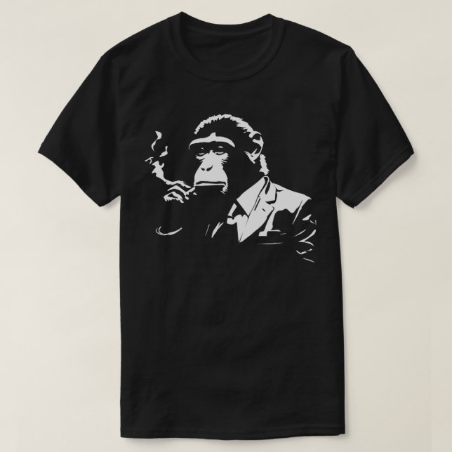 apor röker t shirt (Design framsida)