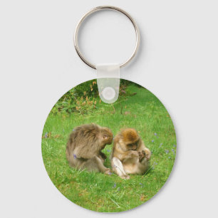 Apor som ansar Keychain Nyckelring