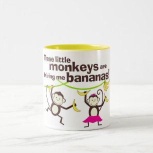 Apor som driver mig i Bananaskaffe Mugg