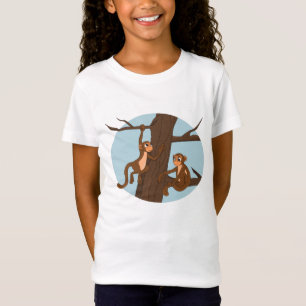 Apor som klättrar över träd tecknad T-Shirt
