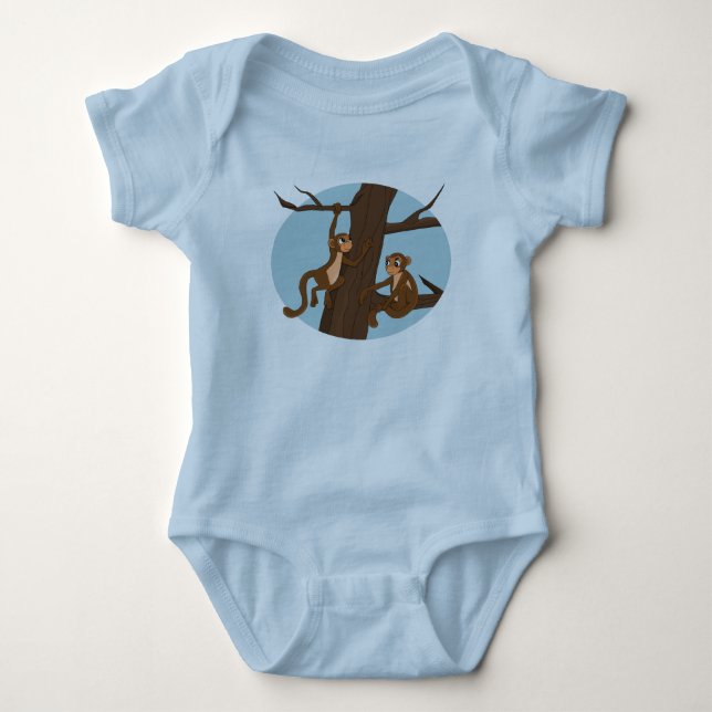 Apor som klättrar upp i bodykosten vid träd teckna t shirt (Framsida)