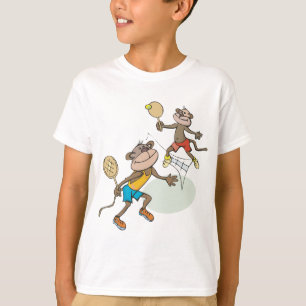 Apor som leker tennis tee