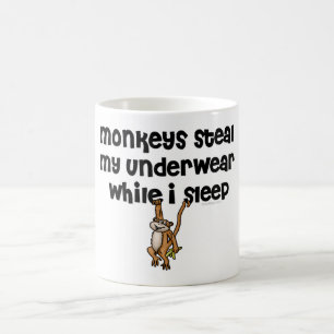Apor stjäler min underkläder! kaffemugg