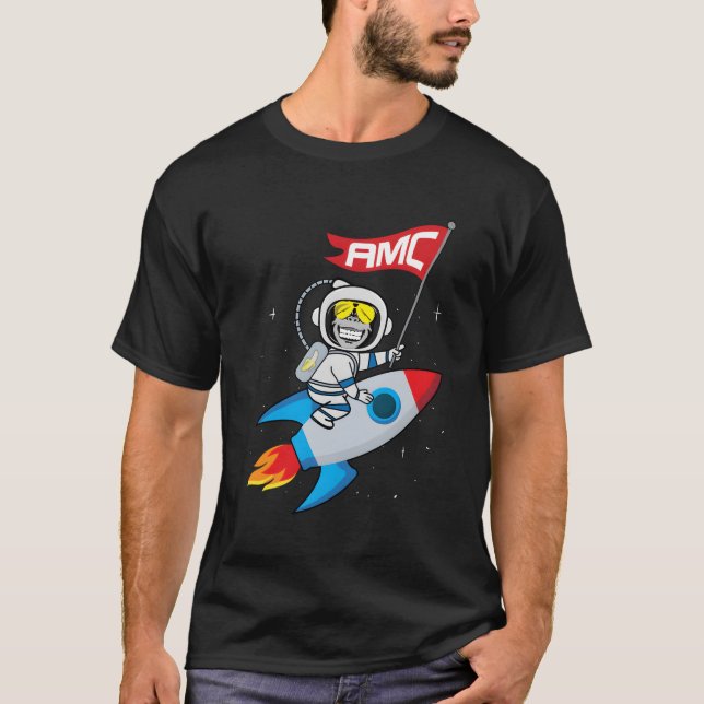 Apor till Måne Amc Kort Squeeze T Shirt (Framsida)