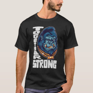 Apor tillsammans Strong Meme Lagrar Kort Squeeze T Shirt