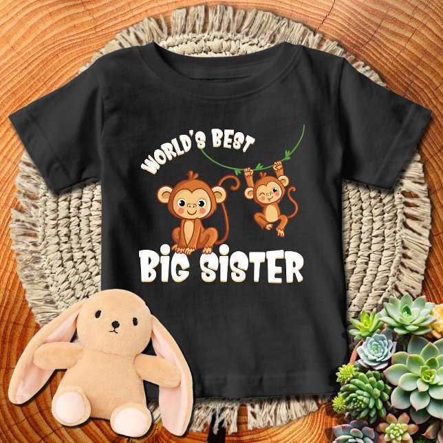 Apor 🙈 Världens bästa storesyster T Shirt (Skapare uppladdad)