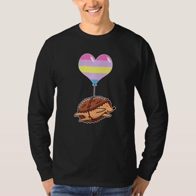 Aporagender Hedgehog Nonbinary Gender T Shirt (Framsida)
