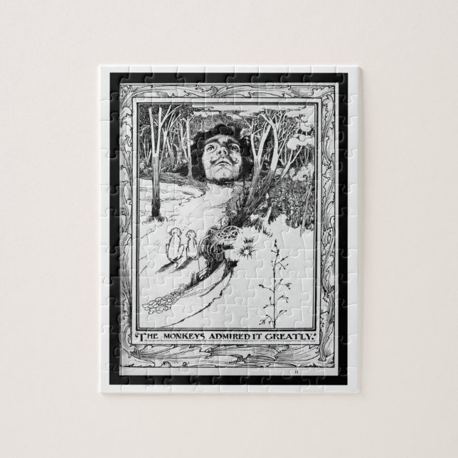 Aporna beundrade det väldeliga pussel (Vertikal)