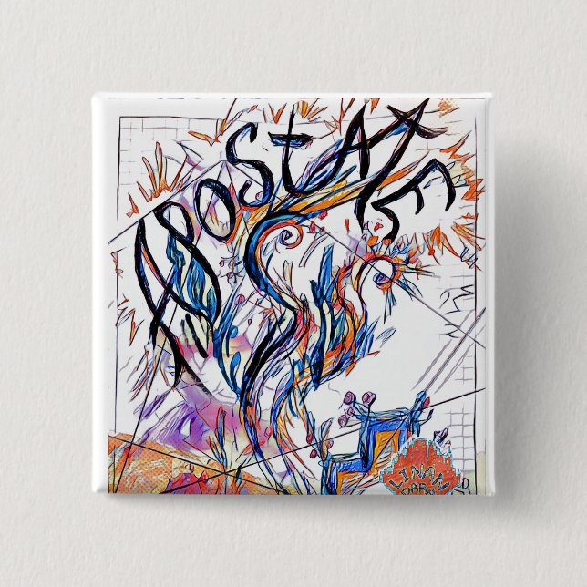 Apostatfärgad fri dörr Teckning Knapp (Framsida)