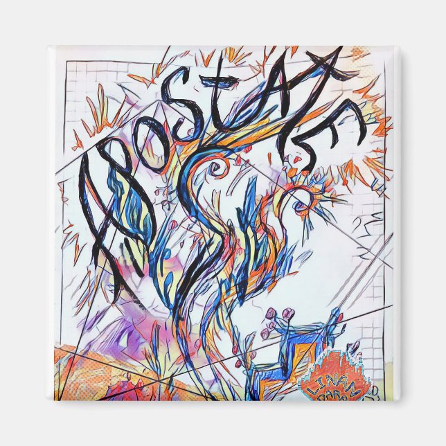 Apostatfärgad fri dörr Teckning Magnet (Framsidan)