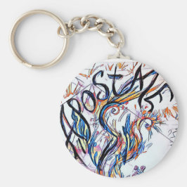 Apostatfärgad fri dörr Teckning Nyckelring