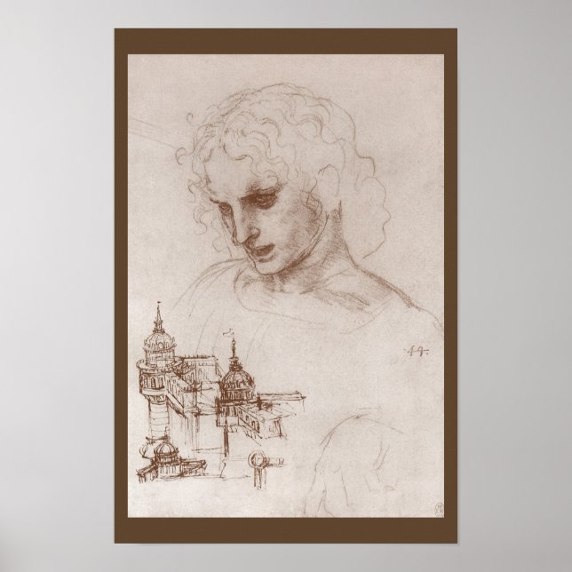 Aposteln Jacobus Sforza Castle, Leonardo da Vinci Poster (Framsidan)