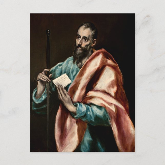 Aposteln Paulus av El Greco Vykort (Framsida)
