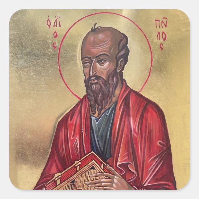 Aposteln Paulus Fyrkantigt Klistermärke (Framsida)