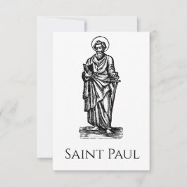 Aposteln Paulus Helgonkort | Fader Vår Tack Kort