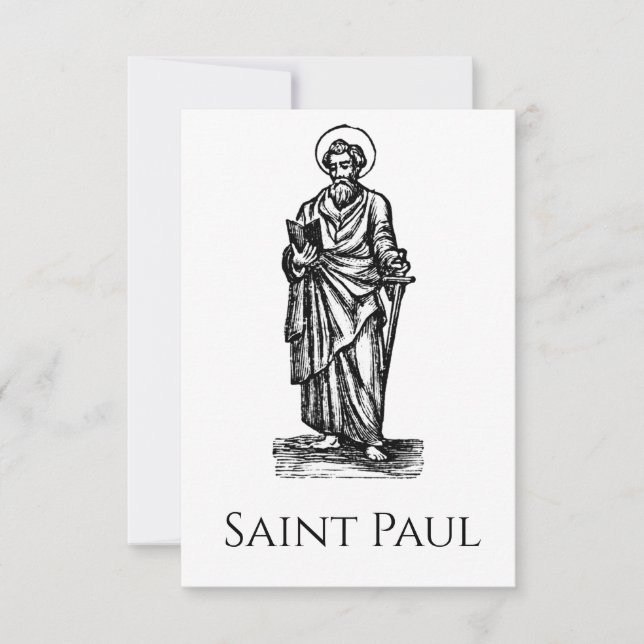 Aposteln Paulus  Helgonkort | Fader Vår Tack Kort (Framsida)