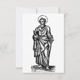 Aposteln Paulus med svärd Helgonkort Tack Kort
