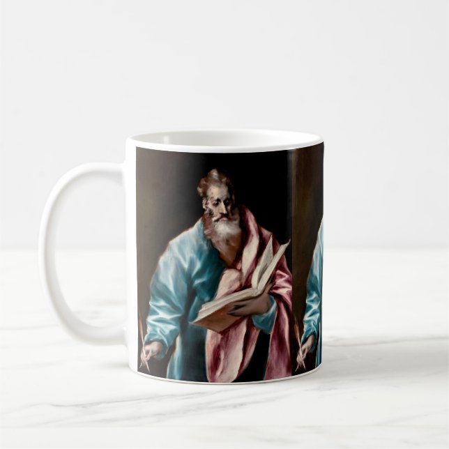 Aposteln St. Matteus av El Greco Kaffemugg (Vänster)