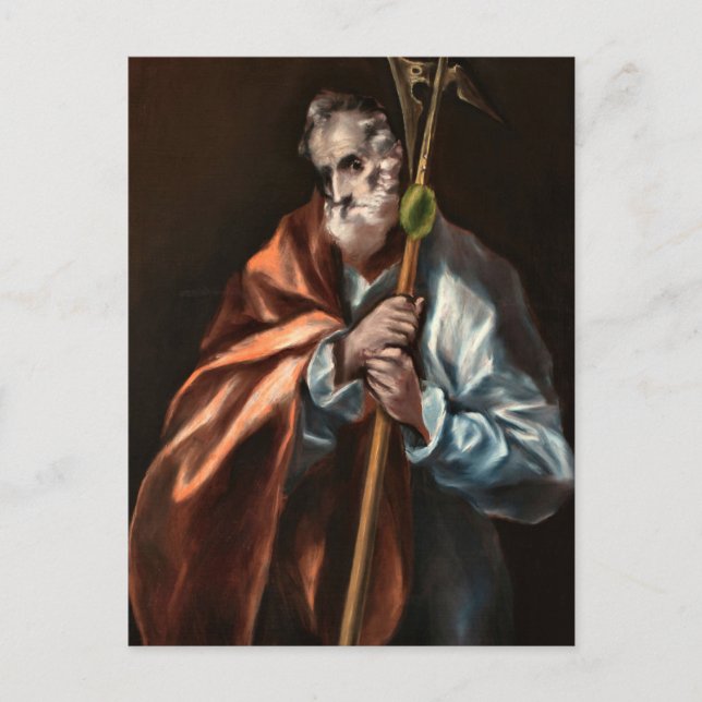 Aposteln St. Thaddeus av El Greco Vykort (Framsida)