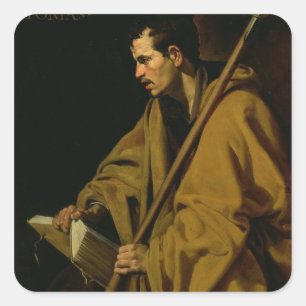 Aposteln St Thomas, c.1619-20 Fyrkantigt Klistermärke