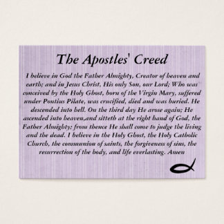 Apostels Creed Visitkort