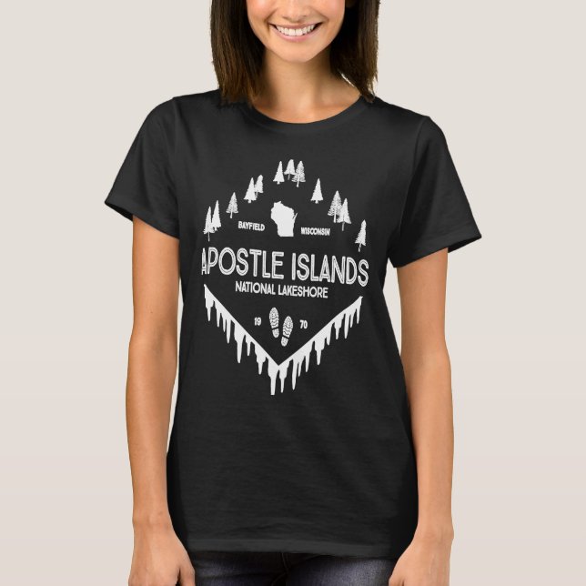 Apostle Islands National Lakeshore Ice Caves Wisco T Shirt (Framsida)